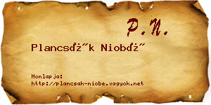 Plancsák Niobé névjegykártya
